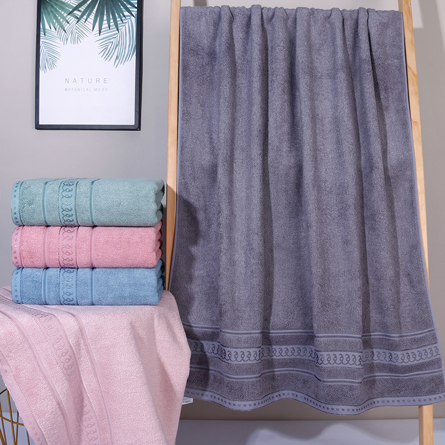 Thick bamboo fiber bath towels, soft and absorbent, adult bath towels, gift embroidered logo, large bath towels wholesale pic 12