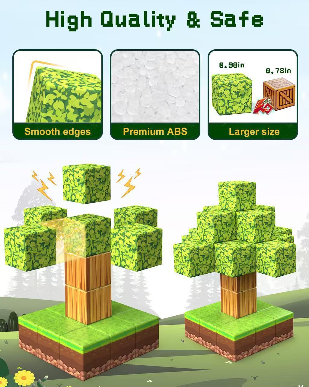 mc我的磁力方块世界磁铁积木拼装迷你磁性周边男生玩具全套装详情16
