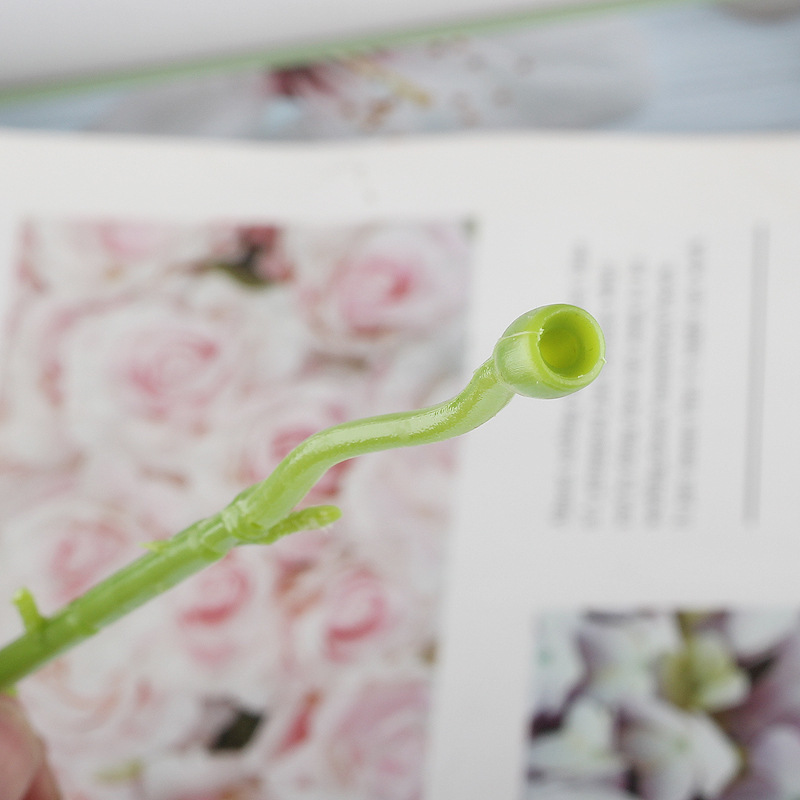 仿真玫瑰花杆配件带叶香皂花花枝玫瑰枝园艺装饰办公文化用仿真植物详情5