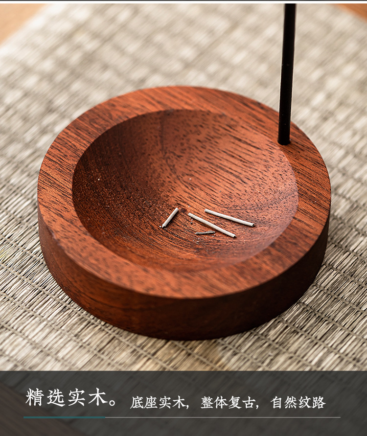 The base of the incense stick has a high-end feel and does not dust. The sandalwood incense holder can be hung upside down. The incense holder of the incense burner and the incense tray can be hung pic 9