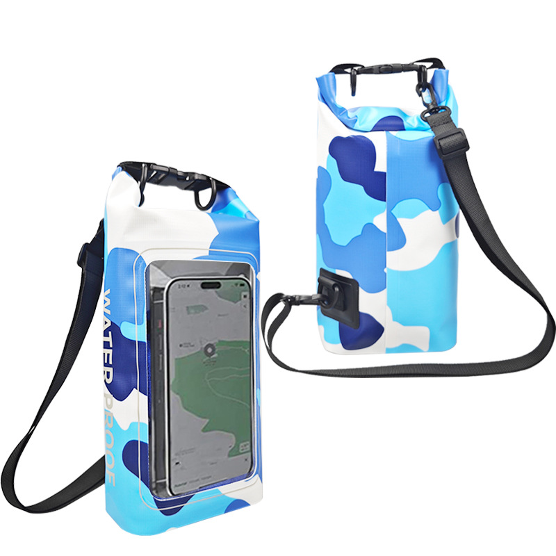 亚马逊新品2L防水包户外斜跨包二合一手机防水袋PVC游泳防水包详情30