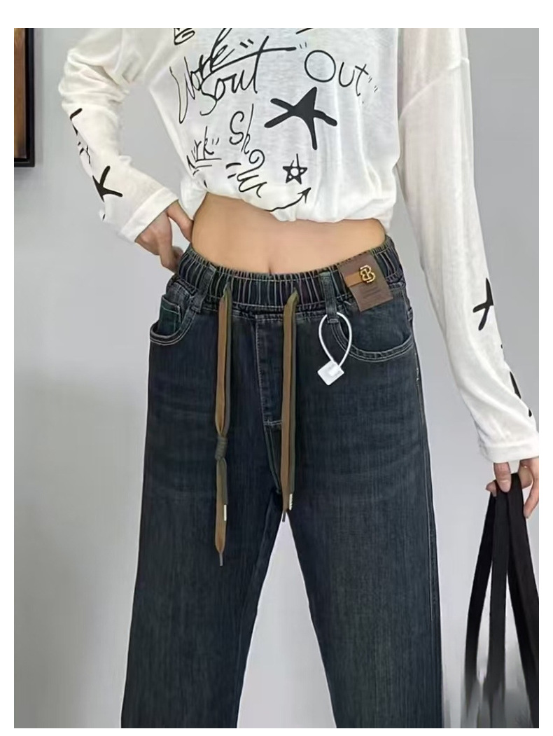 New Spring 2025 Harun jeans for women, high-waisted and slimming loose tapered radish pants, Korean-style casual dad pants pic 18