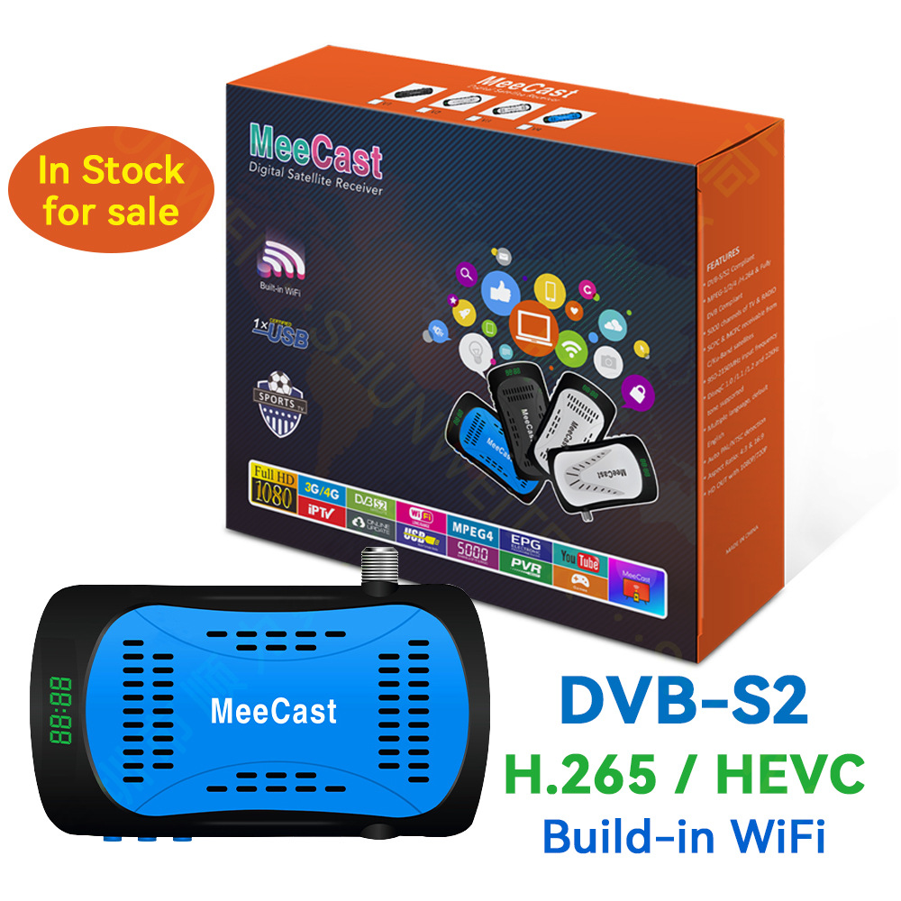 The new foreign trade cross-border H265 DVB S2 TV set-top box supports MeeCast with WiFi screen projection pic 2