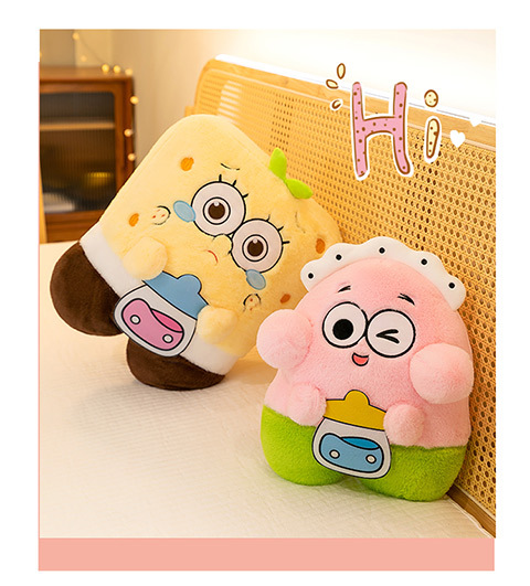New cartoon SpongeBob SquarePants plush toy, Big Star doll, stuffed pillow, birthday gift for girls pic 13