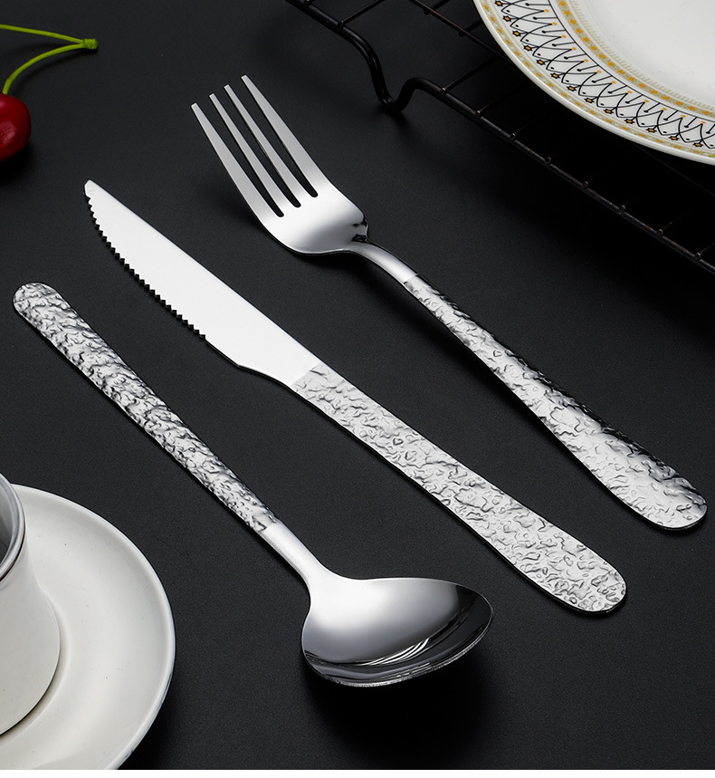 不锈钢西餐餐具高颜值酒店家用创意牛排刀沙拉甜品勺子叉子高级感详情11