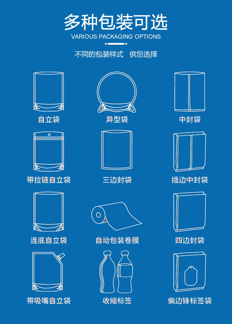 Factory direct supply of agricultural products and specialties, self-sealing packaging bags for grains, tea, dried fruits and plastic packaging bags pic 14