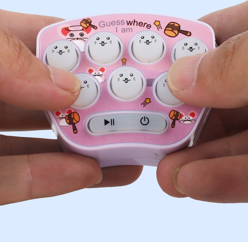 打地鼠游戏机跨境迷你包包挂件钥匙扣俄罗斯方块电子发光解压玩具详情4