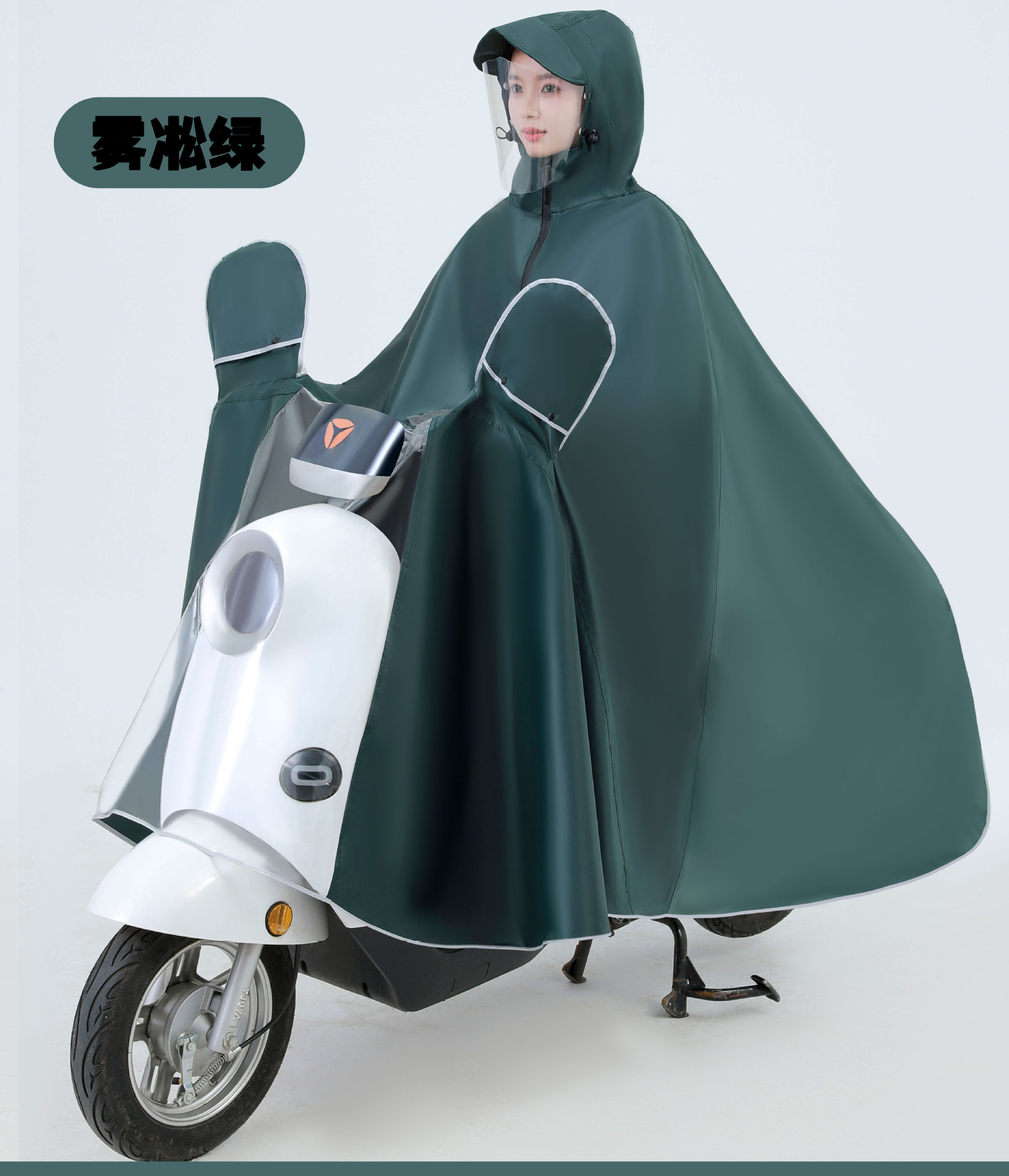 电动车骑行电瓶车雨衣批发牛津加厚加长雨具成人摩托车防暴雨雨披详情3