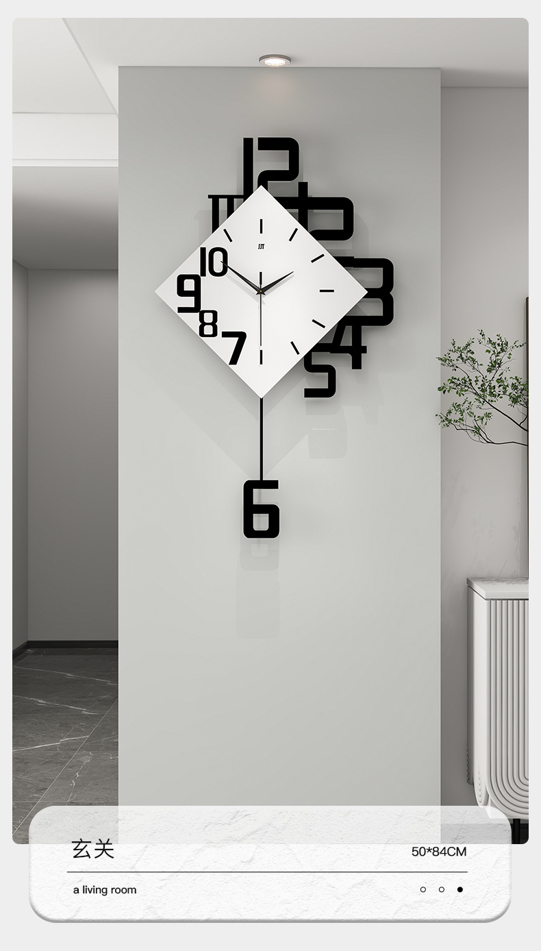 The wall clock for the living room exudes a sense of high-end, modern and simple decoration. It is a creative wall-mounted clock without the need for drilling, a cross-border bestseller pic 15