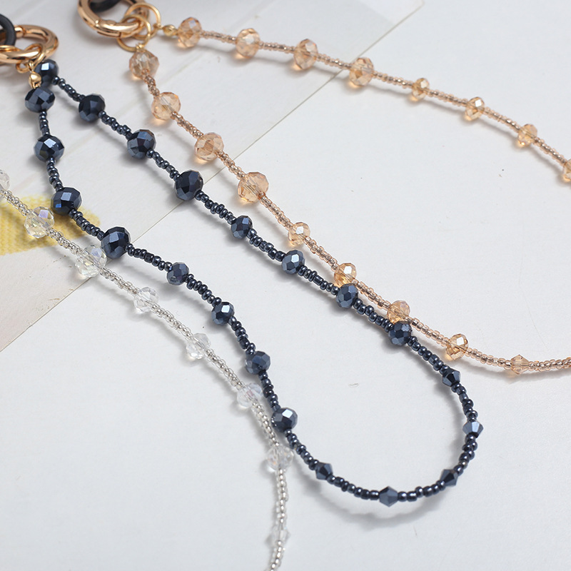 Wholesale of new fashionable beaded crystal rice beads for mobile phone chains, phone cases, alloy buckles, lanyards, pendants and anti-loss wrist straps pic 2