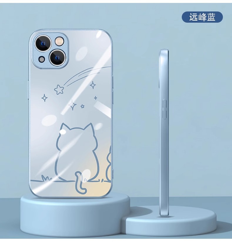 IPhone 16 phone case 13promax Protective case iPhone 12 Mini Painted 15 Cat 11 Couple 14plus pic 15