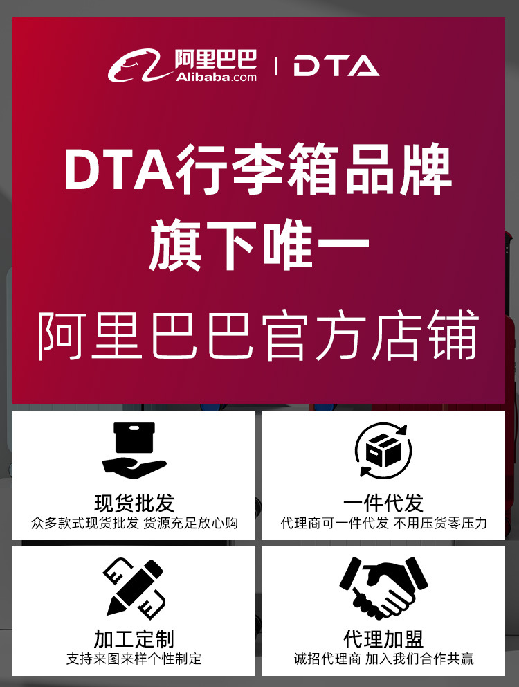 DTA luggage handle case for Women, 2024 New style carry-on suitcase, 20-inch ultra-light fabric bag, password travel case, 24 pic 1