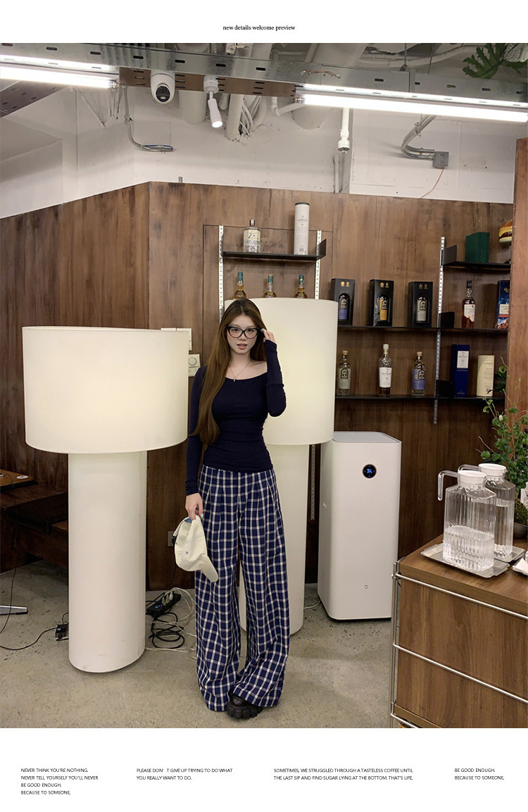 纯欲辣妹修身显瘦露肩长袖T恤女装早秋设计感百搭打底衫学生上衣详情8