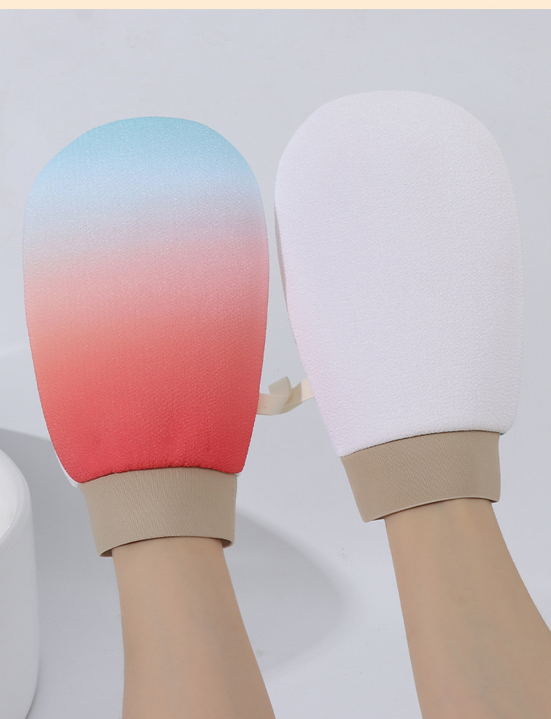 新款彩虹渐变搓澡巾无痛下泥洗澡巾家用搓澡手套高颜值洗澡搓澡巾详情19