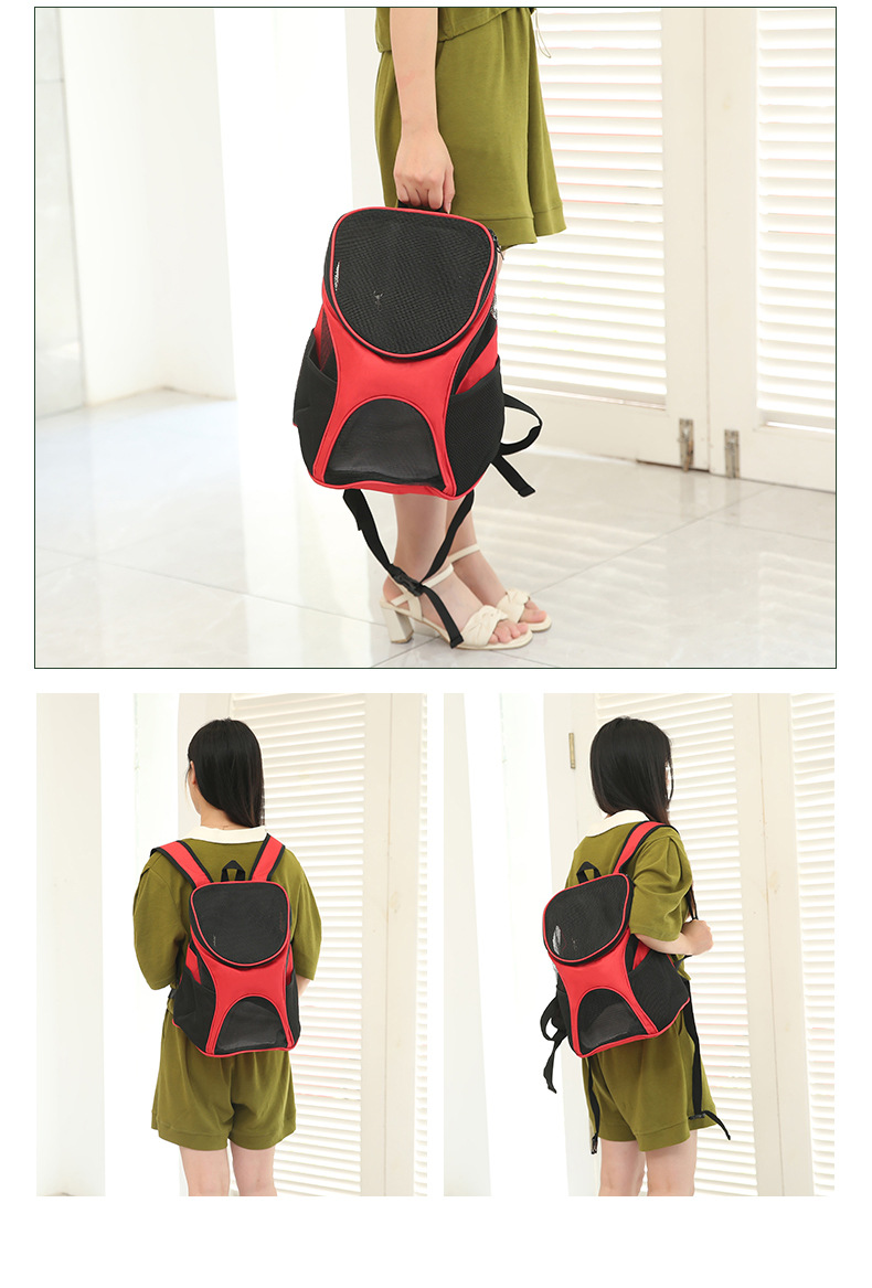 Rongka Pet Cross-border Pet Bag, Portable Bag for going out, Cat and Dog Backpack, Foldable pet chest Breathable Pet Backpack pic 11