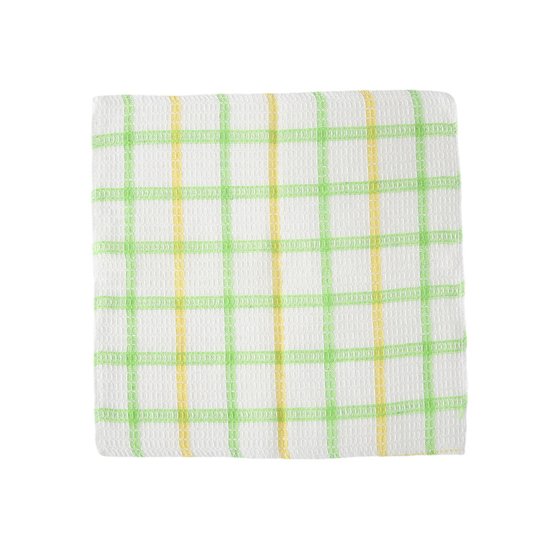 跨境双面格子洗碗布 家政常用厨房用品清洁抹布 耐用格纹清洁布详情12