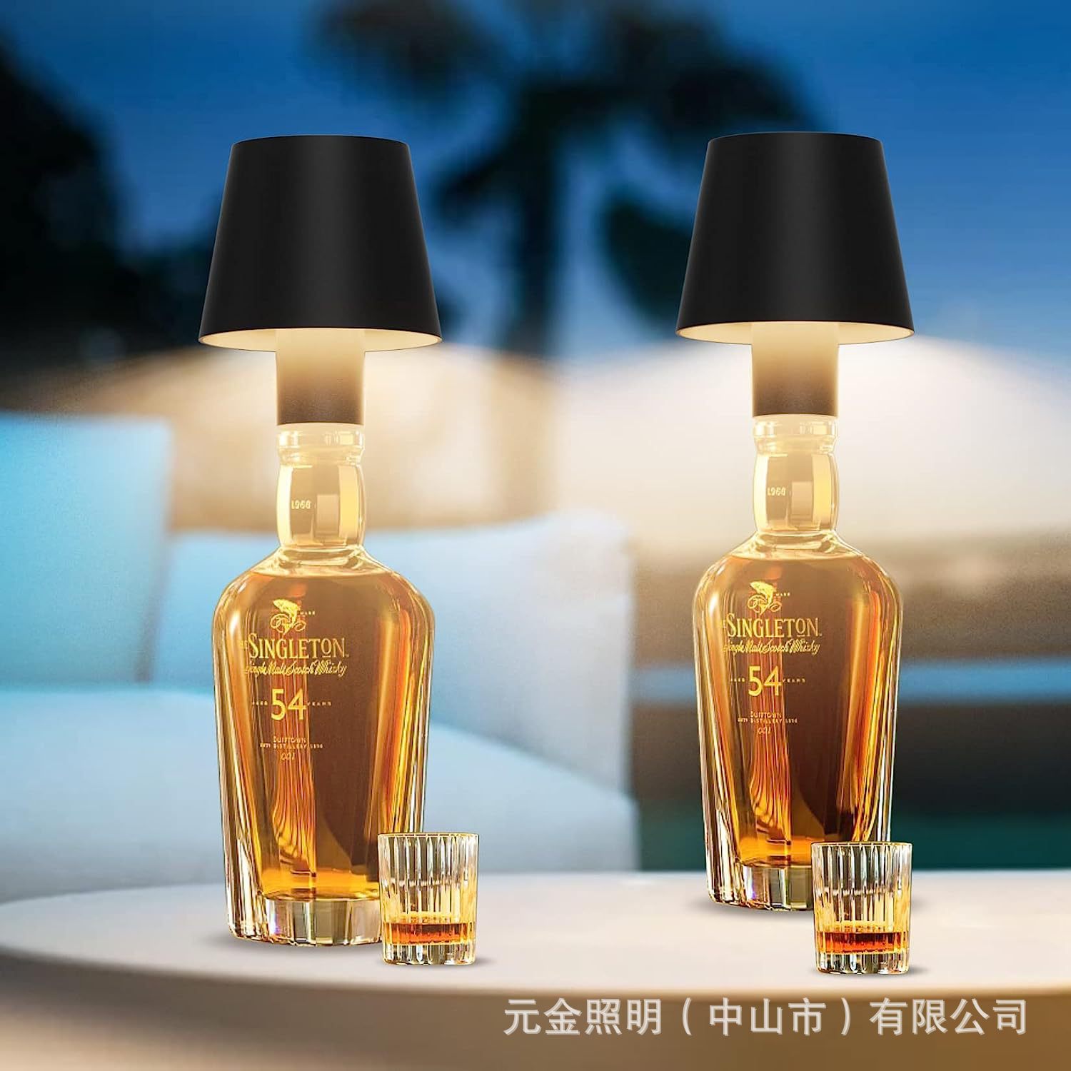 LED酒瓶充电台灯床头高级感创意酒吧小夜灯瓶盖氛围灯餐厅酒头灯详情2