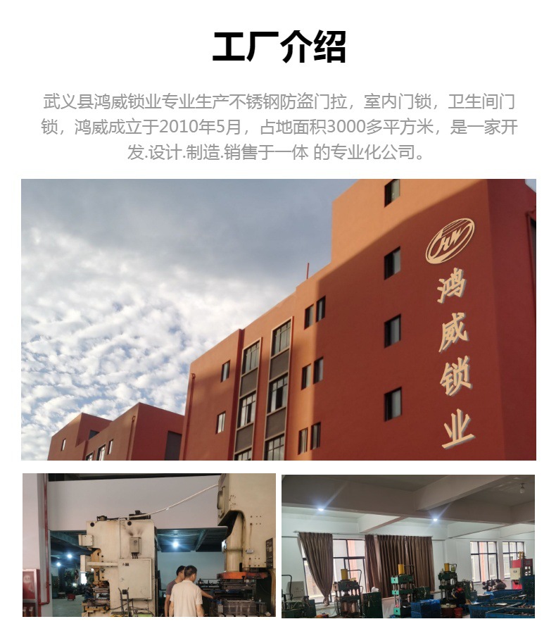 【厂家直销】不锈钢防盗门拉手不锈钢门把手入户门别墅门双拉簧详情8