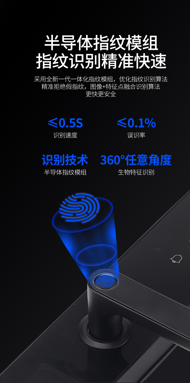 指纹锁密码锁智能锁防盗门木门家用锁人脸识别智能猫眼电子全自动详情5
