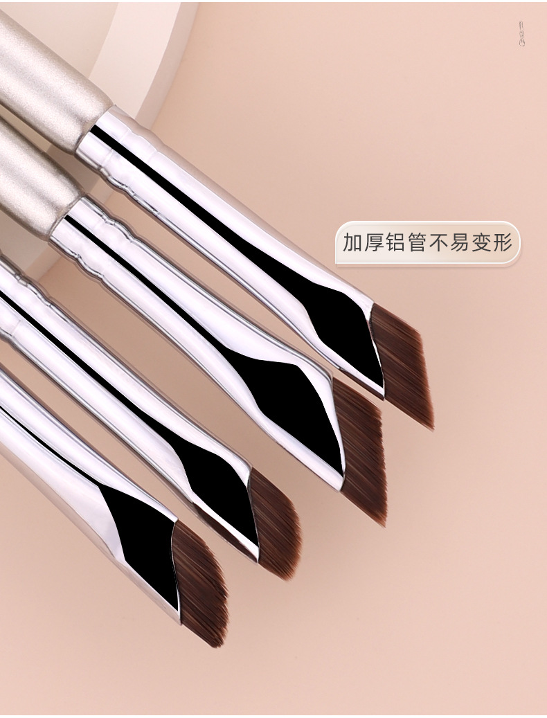 瑰金木柄刀锋眼线刷纤维毛细节镰刀眼线斜角卧蚕眼睑下至化妆刷详情10