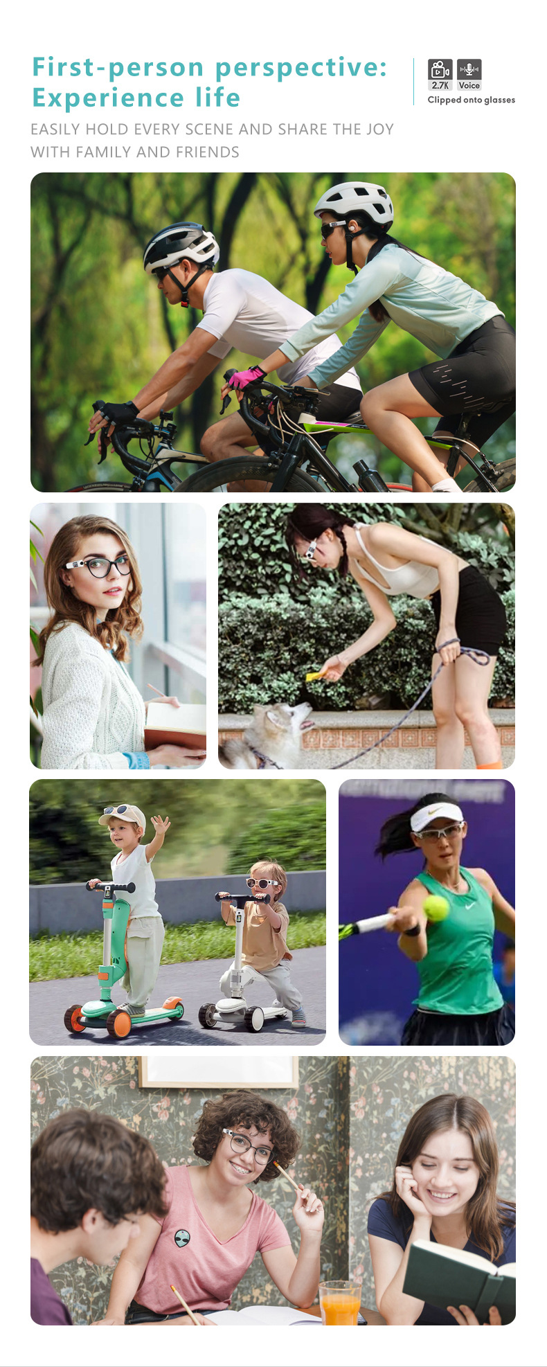 The new glasses action camera 1080P with WIFI view, video, DV, cycling and travel recorder S110 pic 10