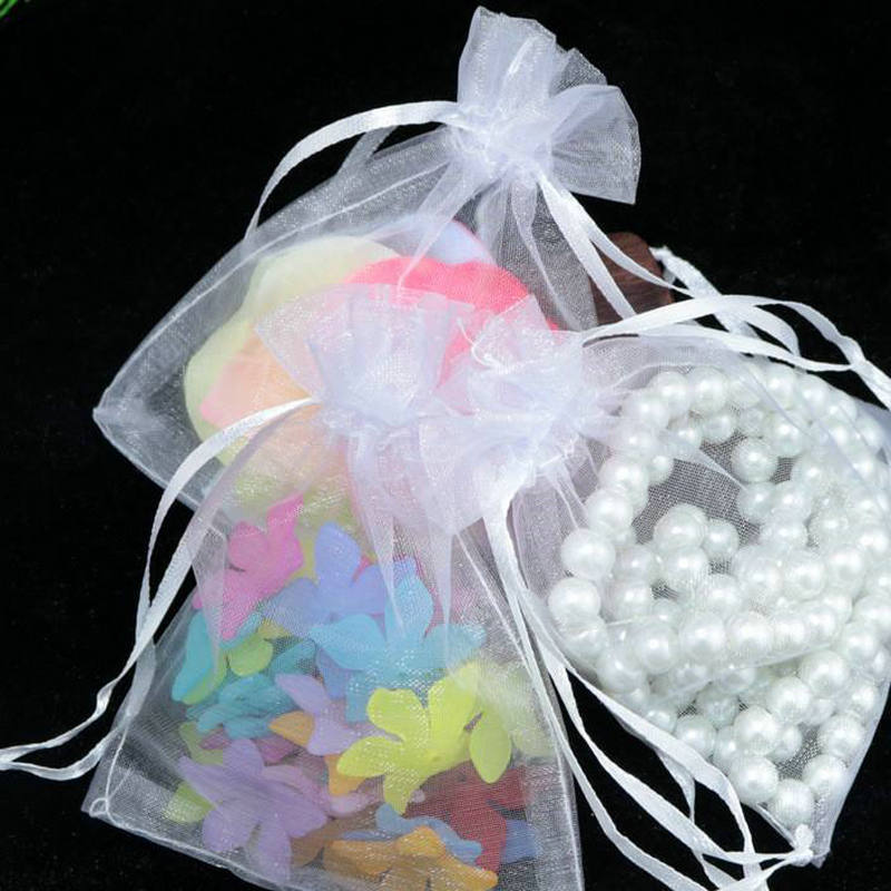 工厂销售 珍珠纱欧根纱袋 礼品纱袋 喜糖袋 透明纱袋 束口网纱袋详情8