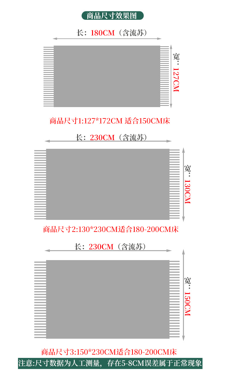 北欧沙发毯盖毯针织毛毯披肩毯亚马逊流苏空调毯床尾巾纯色夏凉毯详情4