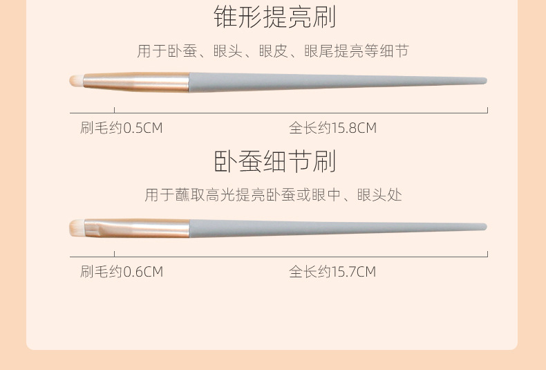 New Blue Bridge 10-piece eye brush makeup brush set, complete makeup brush makeup tools, cross-border source factory pic 10