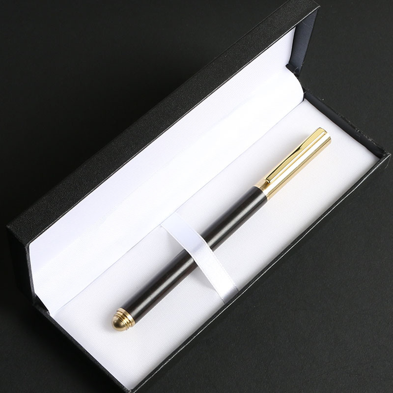 Wooden business pearl signature pen, brass solid wood pen clip, gel pen, LOGO printed, laser customized signature pen pic 27