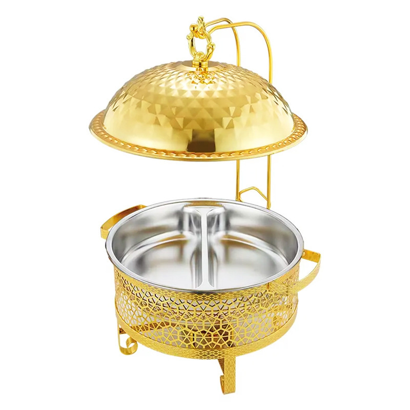 Cross-border baking trays, luxury golden insulated oven, stainless steel buffet oven, Bufei oven, wholesale tableware, hotel supplies pic 3