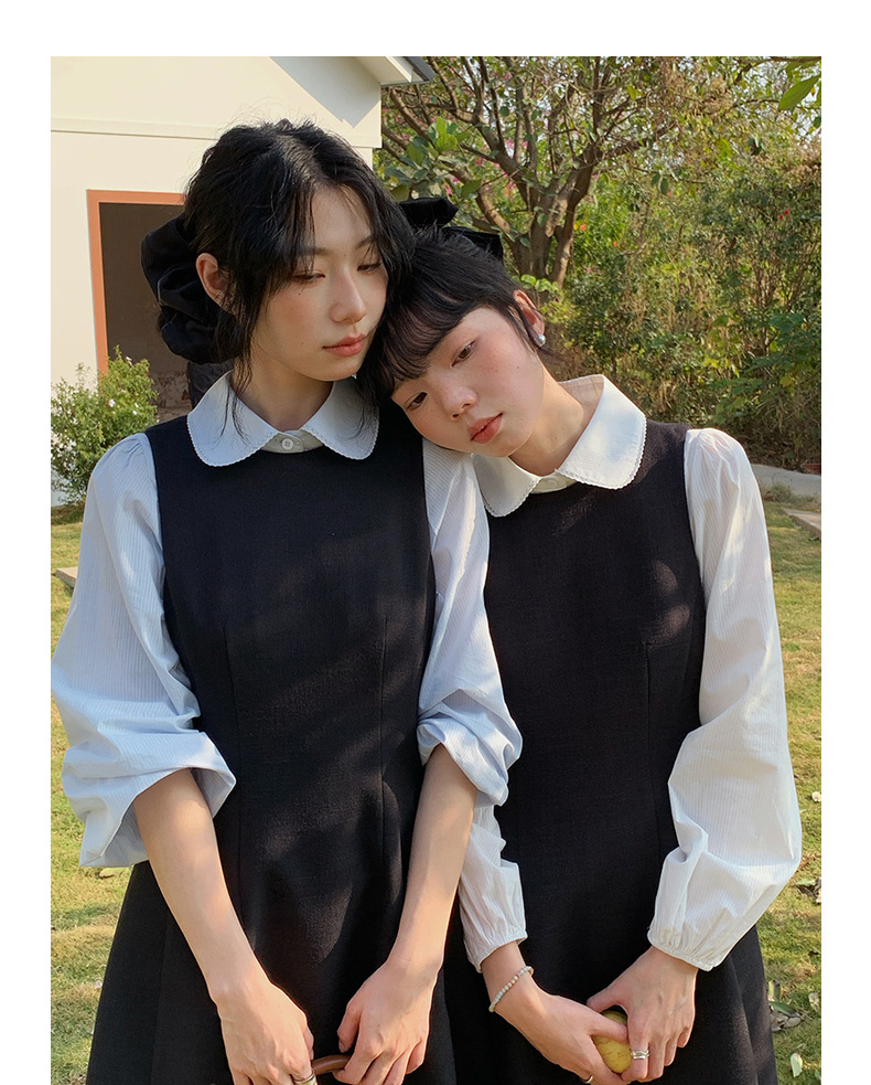 【候麦的春天】歌铭法式娃娃领衬衫春季新款复古蕾丝上衣女Y1122F详情31