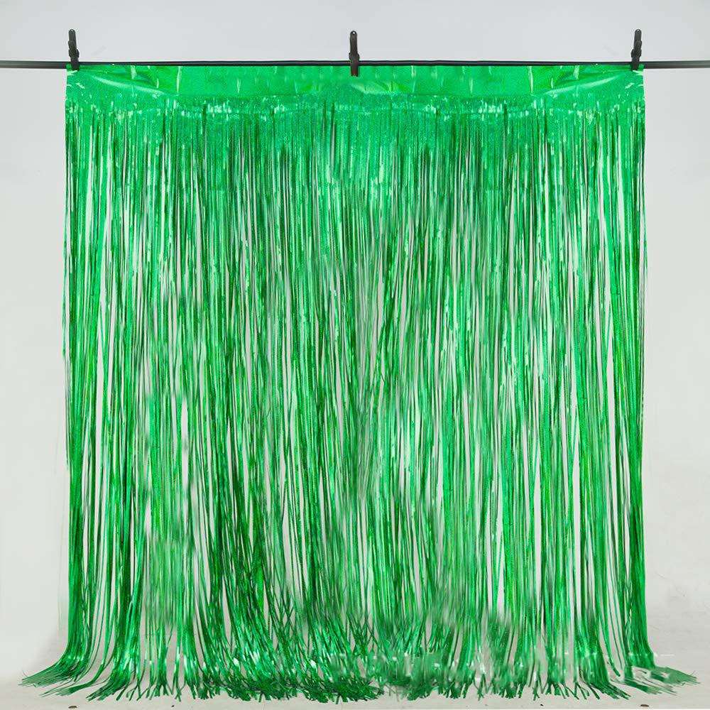 The thickened wedding, festival, party and birthday decoration background wall with colorful stripes and tassel door curtains pic 20