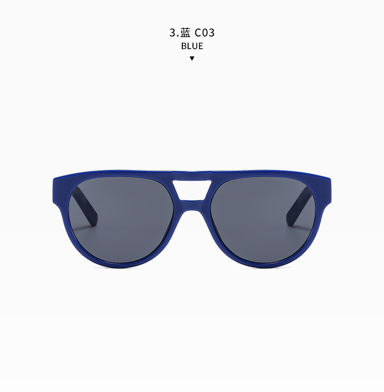 2024年双梁嘻哈开车司机蛤蟆防紫外线墨镜男时尚潮搭防蓝光平光镜详情13