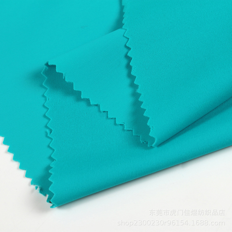 Flat fabric polyester glossy Lycra fabric swimsuit surface fabric 220 swimsuit elastic fabric ice silk fabric knitted composite blue pic 2