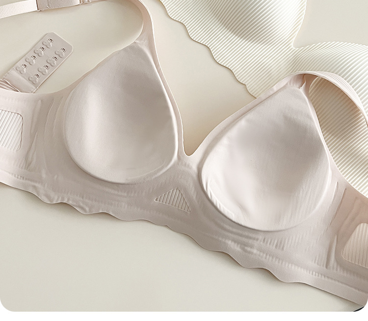 Soft support jelly strip seamless sexy bra for women, thin and small chest, gathering to look smaller, comfortable bra without steel rings, summer pic 18