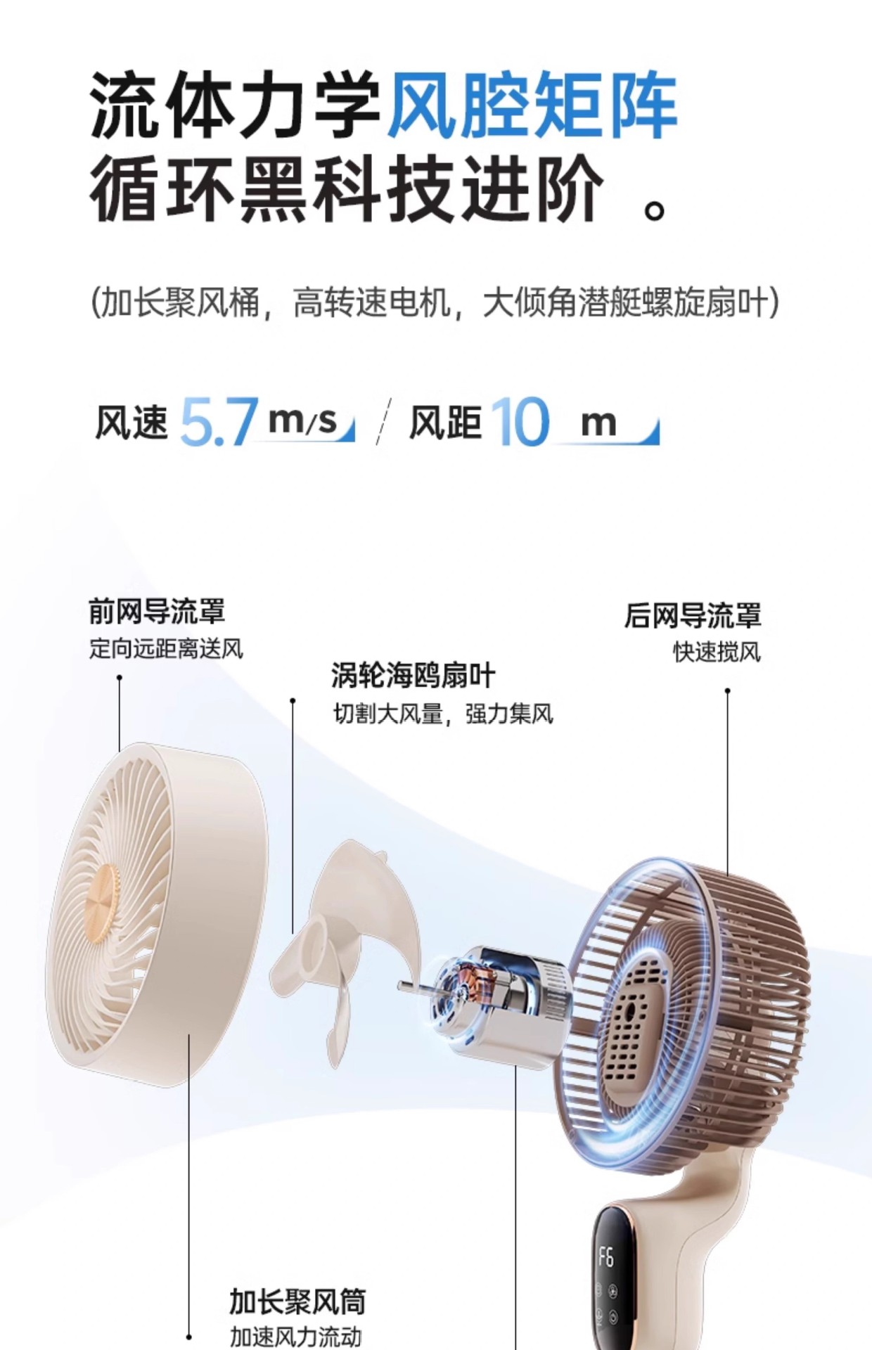 AI voice intelligent control platform dual-purpose fan, handheld small electric fan, silent, energy-saving and portable pic 13