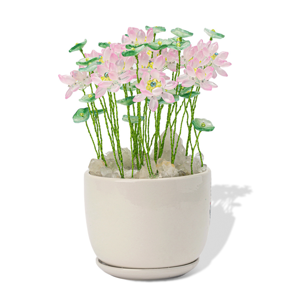 厂家批发网红莲莲清新荷花新款车载摆件工艺品送礼装饰用品男女详情24