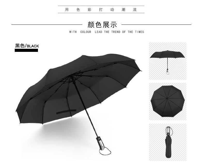 三折全自动晴雨伞折叠伞男商务伞复古绅士雨伞定雨伞logo广告伞详情19