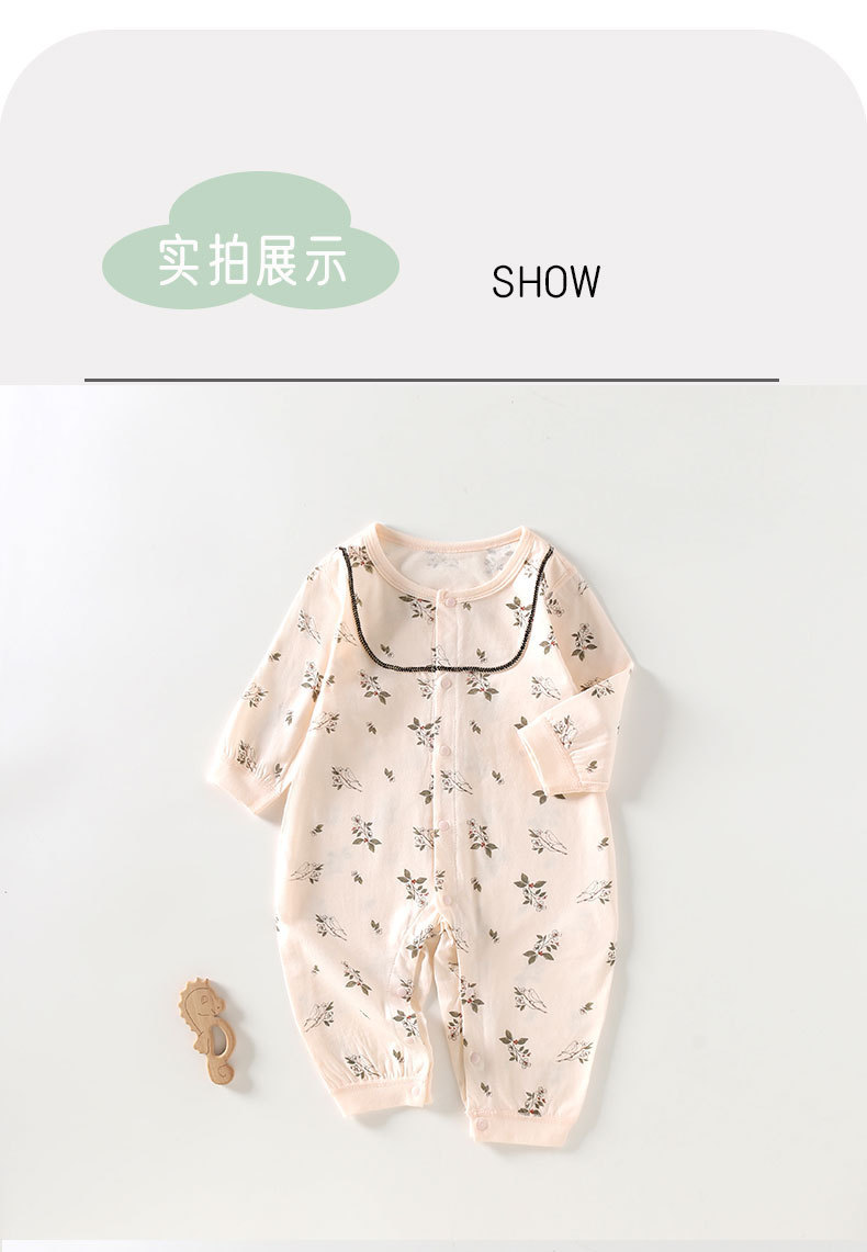婴儿夏天衣服外穿薄款女宝婴儿连体衣a类夏安阳婴童装空调服睡衣详情11