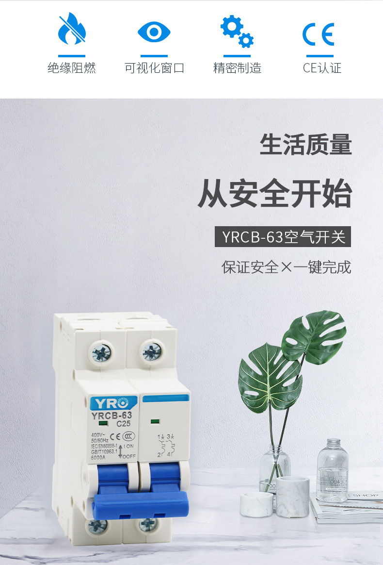 10A 16A 20A 25A 32A 40A 50A 63A 2P AC 400V微型断路器MCB pic 2