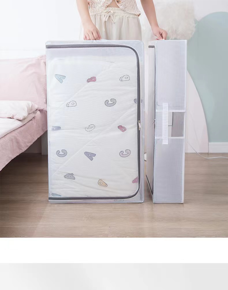 Steel frame folding clothes transparent storage box under the bed, Japanese and Korean waterproof and moisture-proof quilt storage box pic 17
