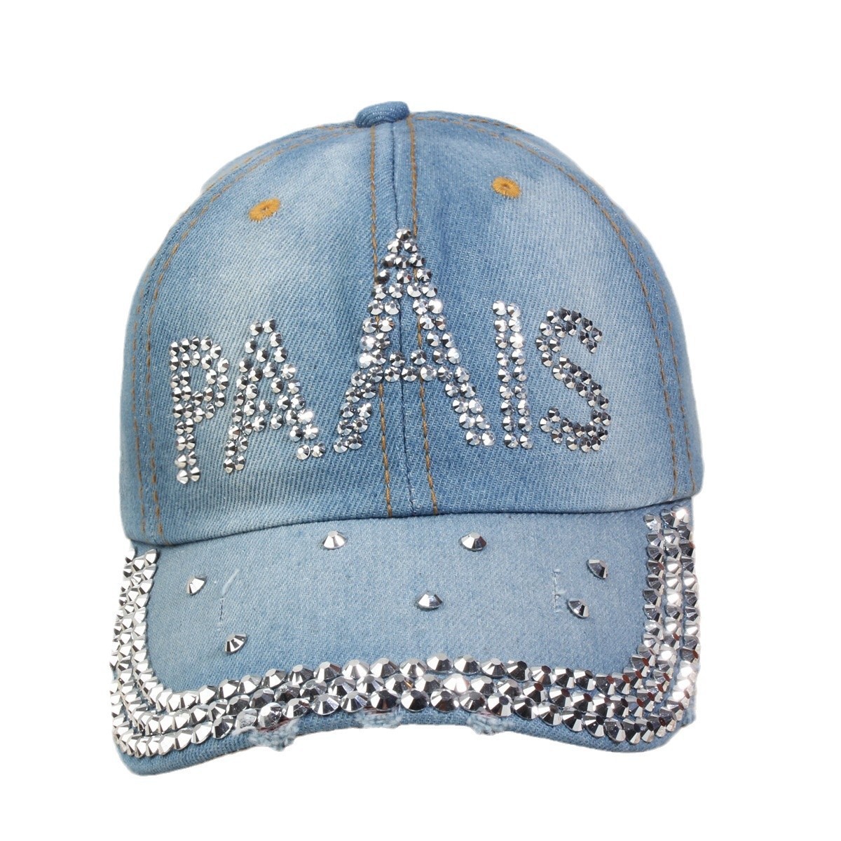 牛仔镶钻棒球帽弯檐男帽女帽百搭款遮阳鸭舌帽夏季休闲百搭帽子详情27