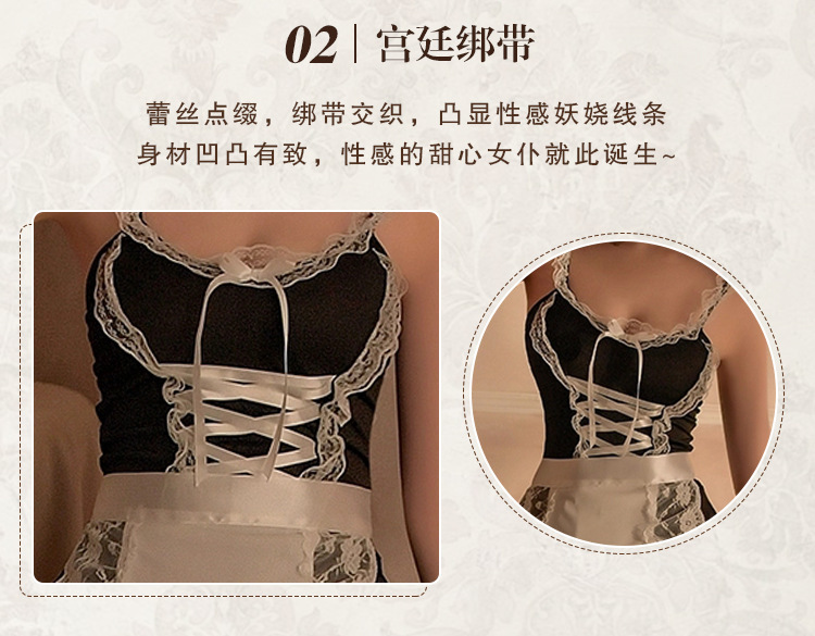 情趣内衣女角色扮演大码女仆装纯欲制服诱惑激情免脱套装一件代发详情6