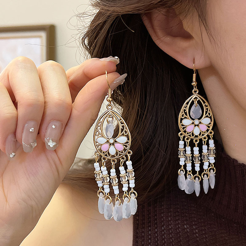 耳环度假风网红耳坠海边耳勾ins夏天新款拉菲草编手编藤编耳饰女详情34