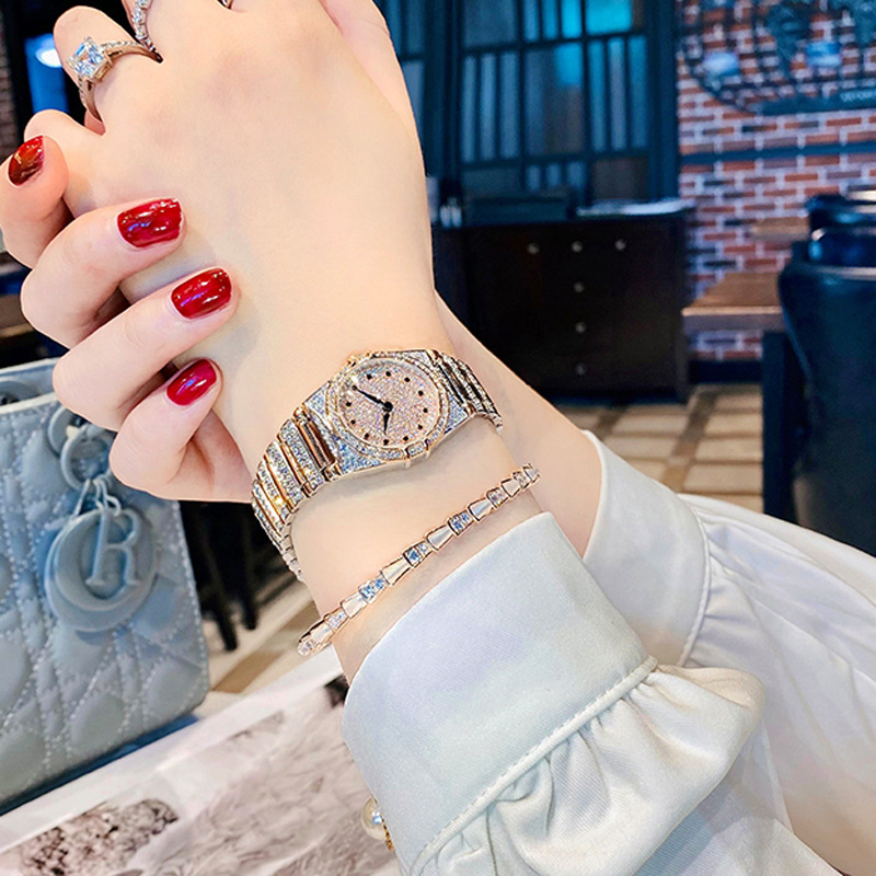 跨境手表满天星女士18K星座金镶钻表小盘防水石英奥地利钻女手表详情11