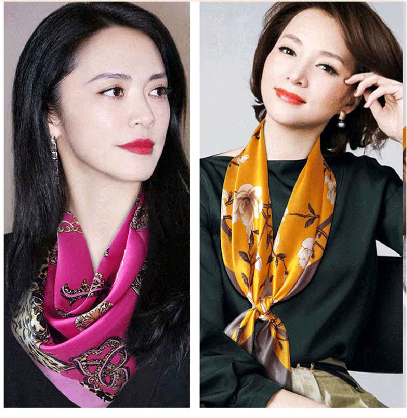 2024新款90色丁丝巾 女士围巾批发穆斯林大方巾 义乌厂家直销爆款详情5