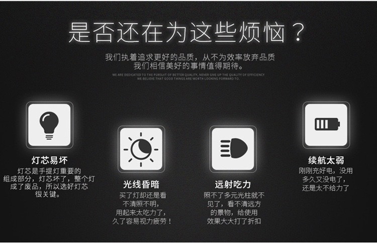 便携迷你手电筒强光照明XPE灯泡伸缩变焦充电耐用铝合金电筒批发详情11