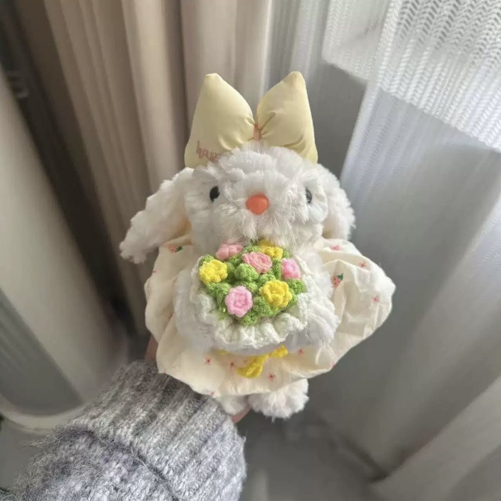 可爱兔垂耳兔毛绒挂件玩偶可爱挂饰高颜值多巴胺萌物送生日礼物详情11