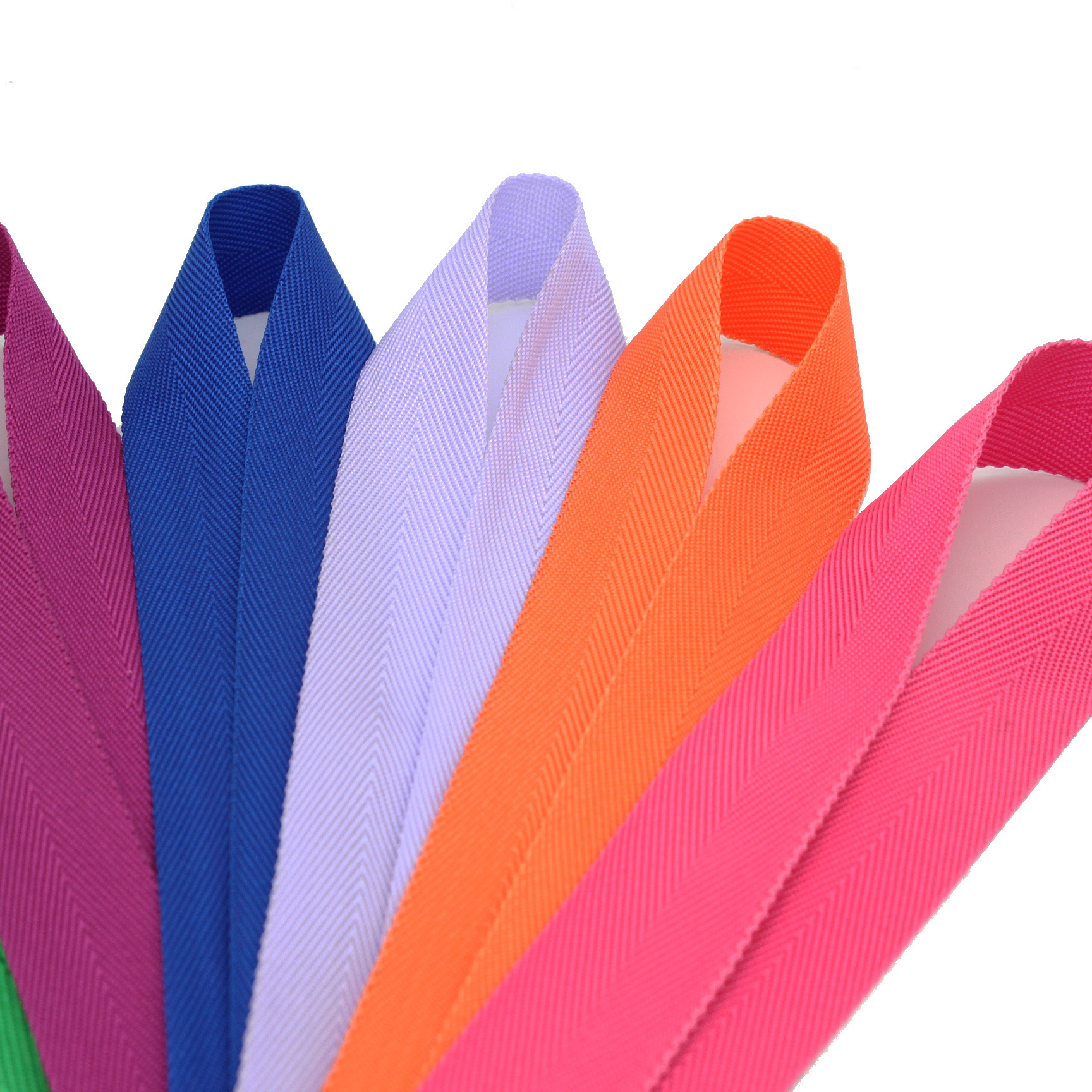 Factory direct sales, webbing factory, in stock, bag webbing, herringbone, V-pattern, edge wrapping, polypropylene PP single character, double character pic 3