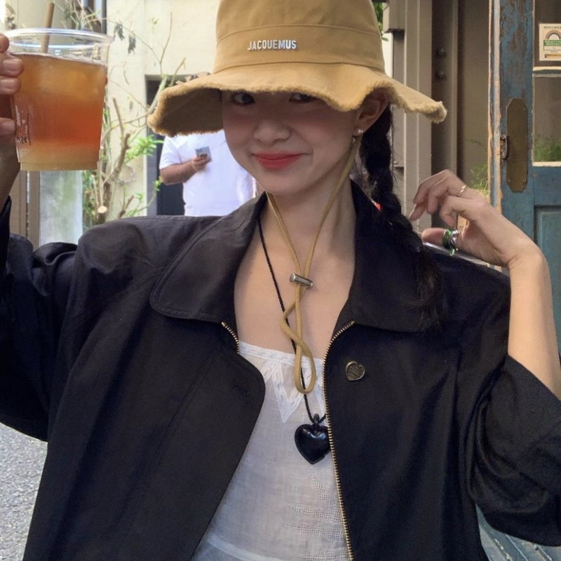 fever同款皮质爱心麻绳项链 黑桃心时髦百搭可调节可爱辣妹项链详情4